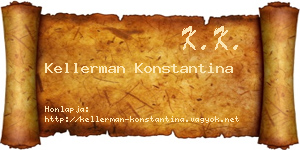 Kellerman Konstantina névjegykártya